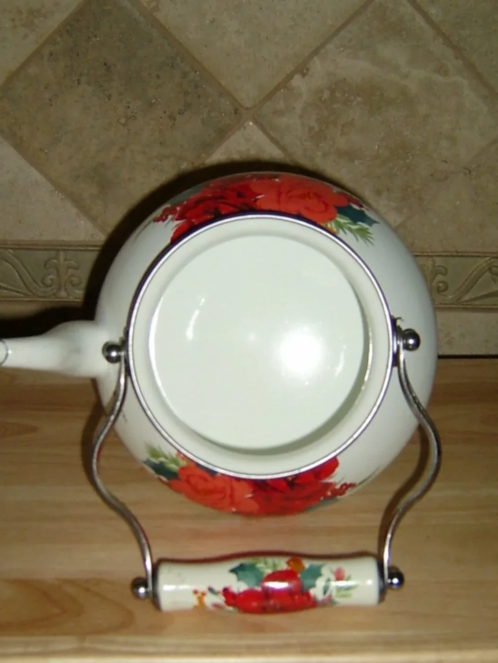 The‎ Pioneer Woman Cheerful Rose Pattern Enamel on Steel Tea Kettle, EUC